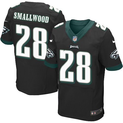 Men's Elite Wendell Smallwood Nike Jersey Black Alternate - #28 NFL Philadelphia Eagles